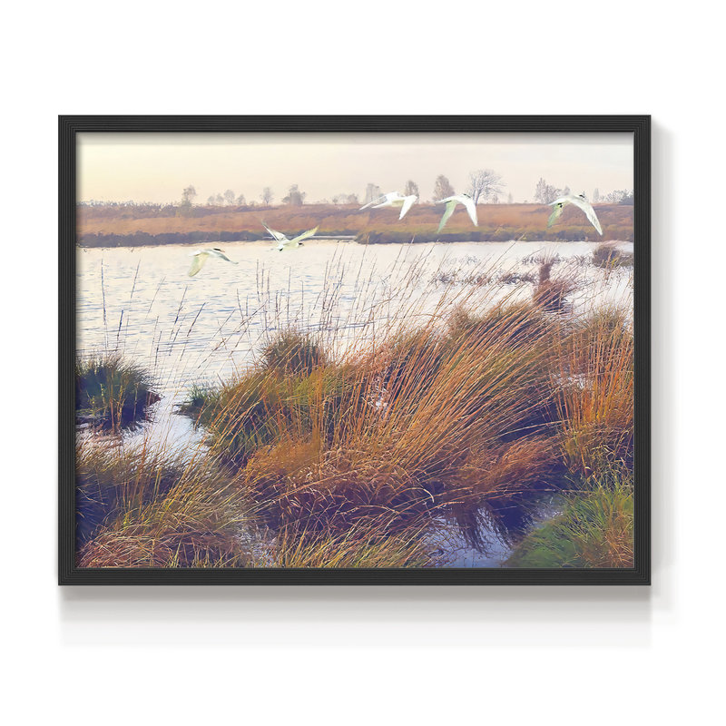 Marshland Hues I -Framed Print - Restickable, H 8 po x l 10 po, Noir, noir, noir, noir
