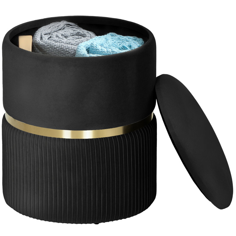 36cm Wide Standard Ottoman, Black