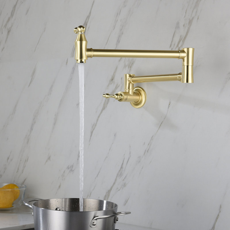 Pot Filler Faucet Wall Mount, Gold