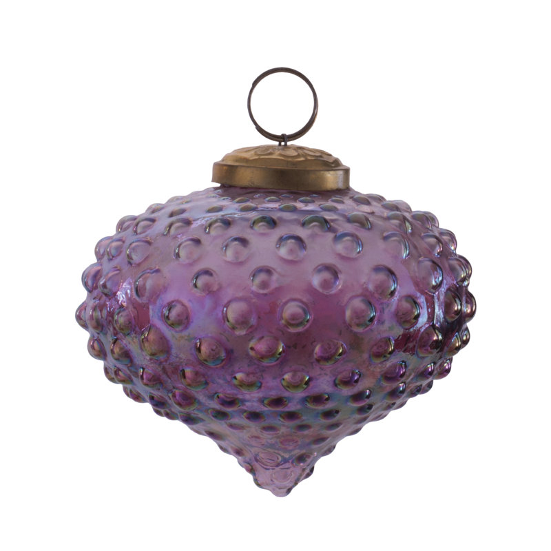 Ornements ronds en verre (ensemble de 2)