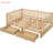 Size Natural Solid Wood Daybed With Guardrails And 2 Practical Drawer Units Full Size Fence & Drawers - Space Bed For Teens-1779613984-1779614173