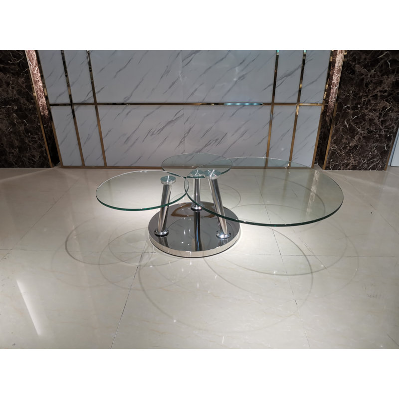 Table basse à piédestal avec rangement Meribeth