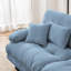 Canapé modulaire 4 places à assise profonde, canapé en chenille, canapé rembourré confortable pour salon, appartement, studio, bureau, bleu chenille-467173568-467173574-467173583