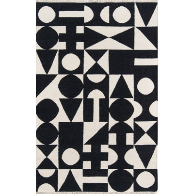 Roshni Hand-Woven Geometric Wool Rug