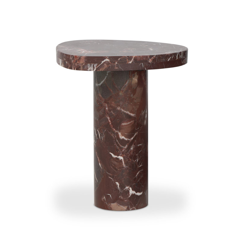 Zion End Table-Merlot Marble, Marble, Merlot Marble