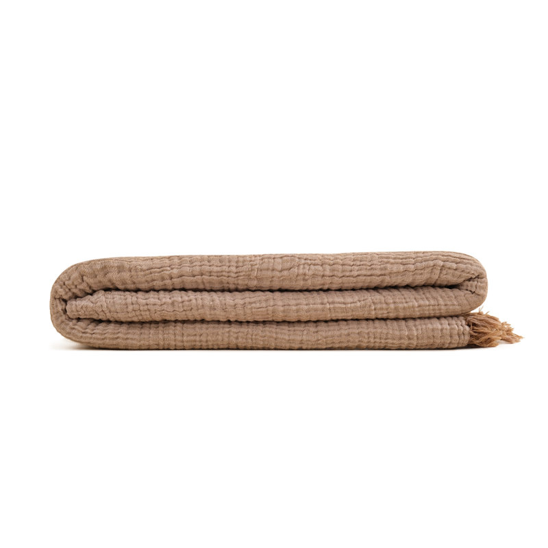 Ensemble de couvre-lit 100% coton Rasco, Brun