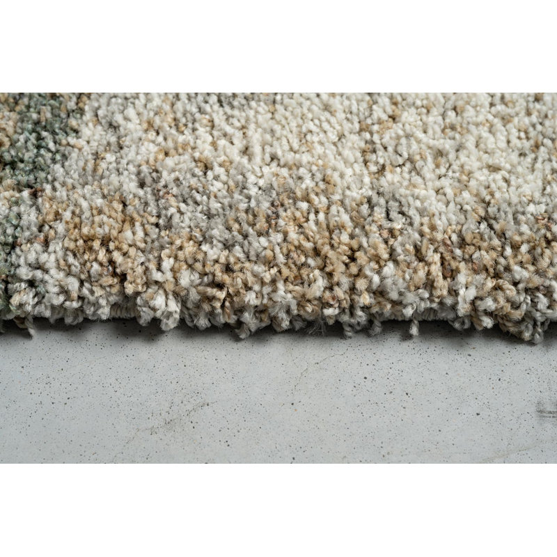 Rectangle Abstract Area Rug, Green, Rectangle 80 x 150 cm