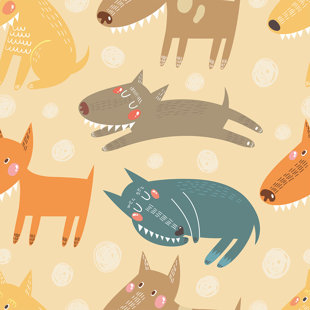 Wabasso Animals Baby Removable Peel and Stick Wallpaper Panel