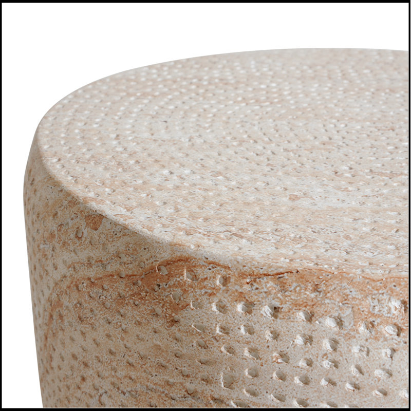 Table d'appoint d'extérieur / d'intérieur en béton léger avec une conception effilée élégante et une fabrication MGO durable