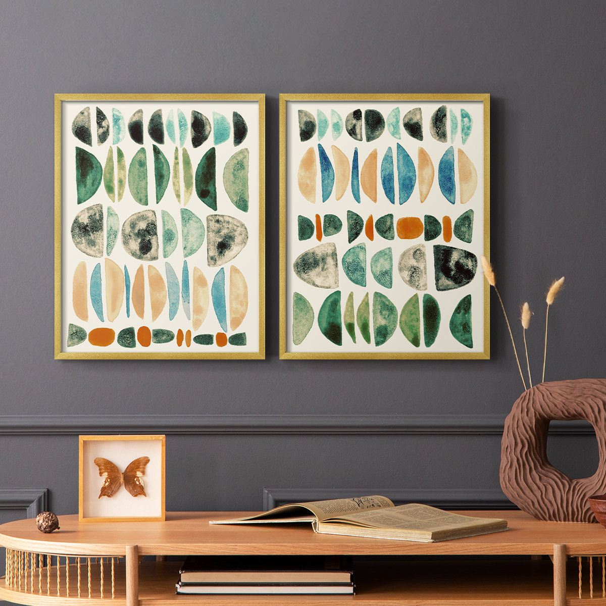 Ebern Designs Semi Stack I-Premium Framed Print -Ready to Hang - No ...