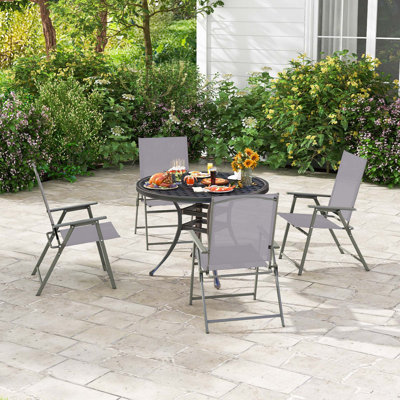 Markez Premium All-Weather Wicker Outdoor Folding Dining Armchair