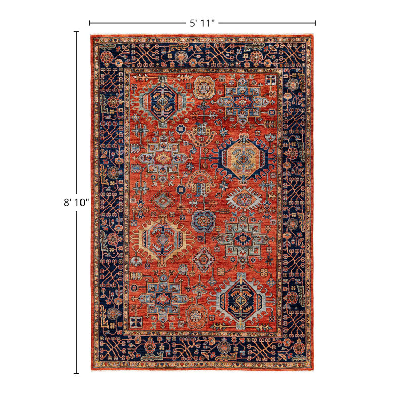 Serapi One-of-a-Kind 5' 11" X 8' 10" Hand Knotted Area Rug