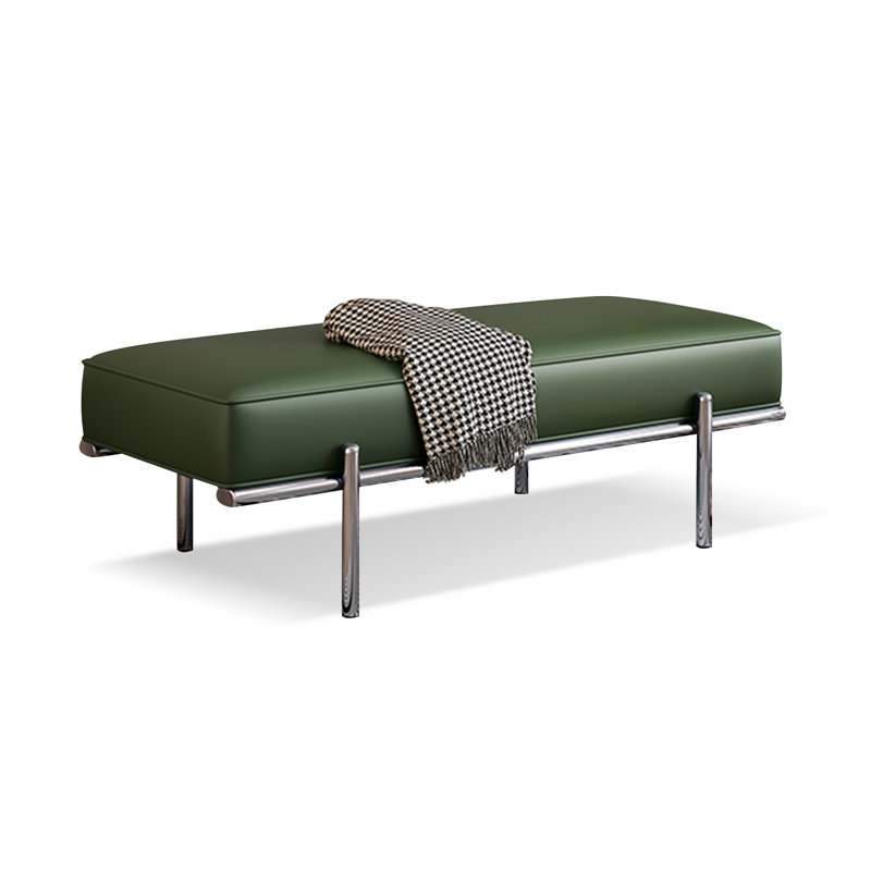 Banc rembourré, H 15,75 po x l 39,37 po x P 17,52 po, Vert