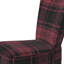 Chaise d'appoint rembourrée à motif tartan vert et orange-1352832926