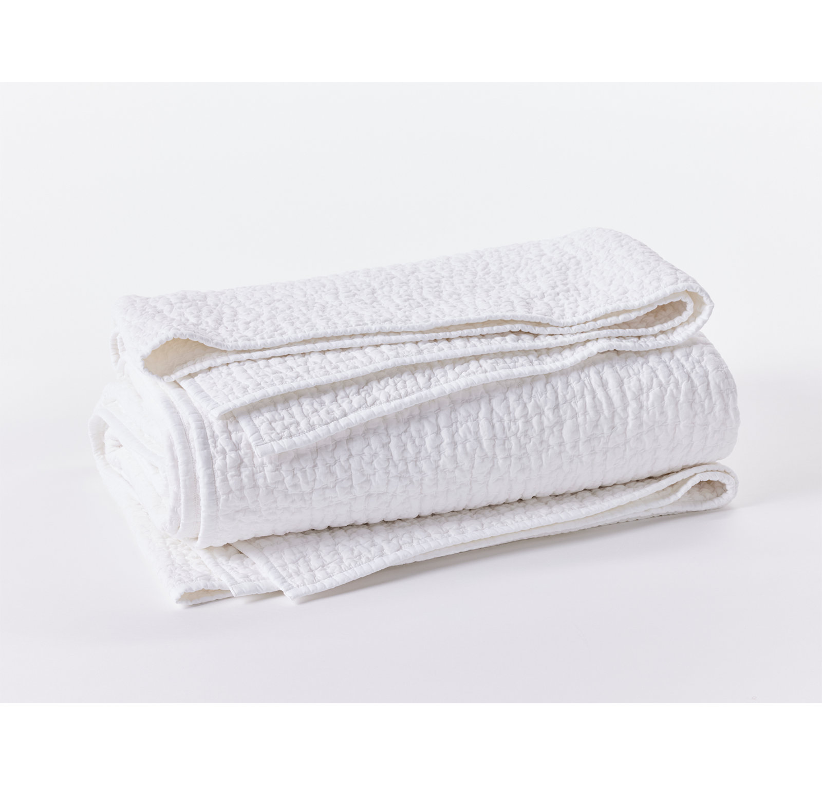 Pebbled Organic Cotton Quilt Set, King Quilt, Alpine White