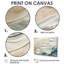 Impression sur toile encadrée moderne bleu et beige sable IV - Coastal Beach Sand-1223479193-1223479198