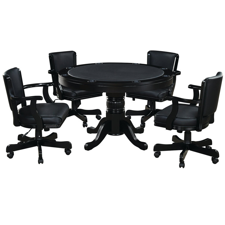48'' Poker Table with Game Chair Set and Flip Table By RAM Game Room