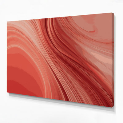 «Gradient Abstract 3», art mural sur toile rouge