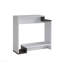 Console contemporaine, deux tablettes ouvertes pour le salon - blanc / gris-129911939