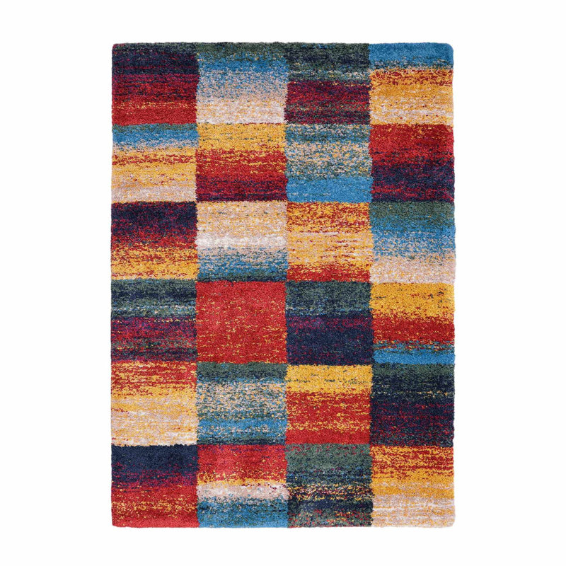 Block Print Area Rug, Rectangle 120 x 170 cm 