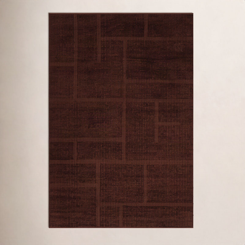  Tapis bohème abstrait Cerisse, Rectangle de 5 pi x 8 pi