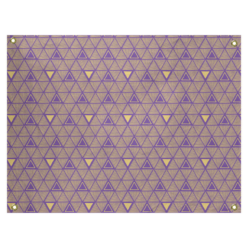 Tapisserie, H 50 po x l 59 po, Mauve/jaune