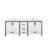 Ziva 84 in W x 22 in D Double Bath Vanity, White Top and Chrome Faucet Set-87293337-113114575
