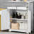 Freestanding Bathroom Cabinet with 2 Drawers and Adjustable Shelf