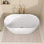 Baignoire de trempage autoportante en acrylique 55 po x 28 po