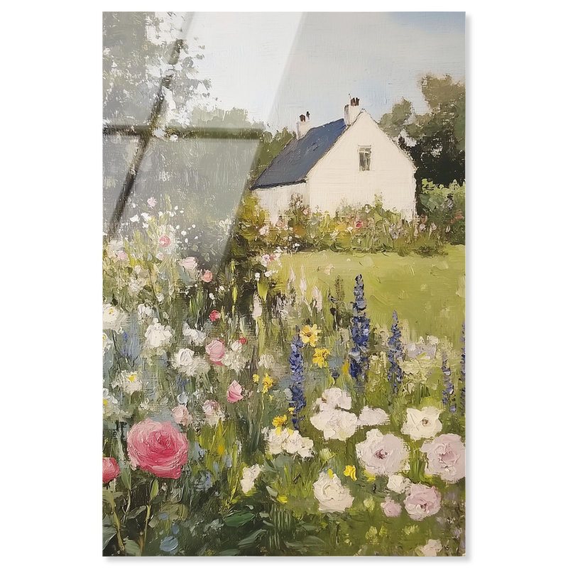 Décoration murale en acrylique Floral Farmhouse II par Art Remedy, prête à être accrochée, H 54 po x l 36 po