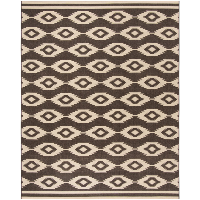Tapis intérieur / extérieur Lollar Southwestern, Rectangle 4 pi x 6 pi