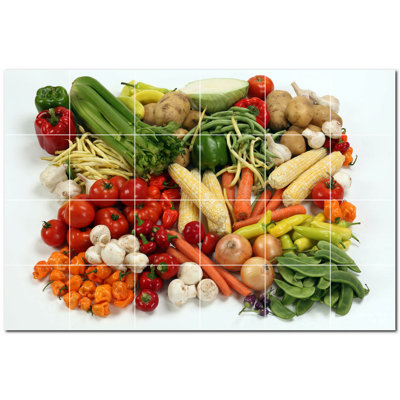 Fruit Photo 8 in. x 8 in. Ceramic Decorative Mural