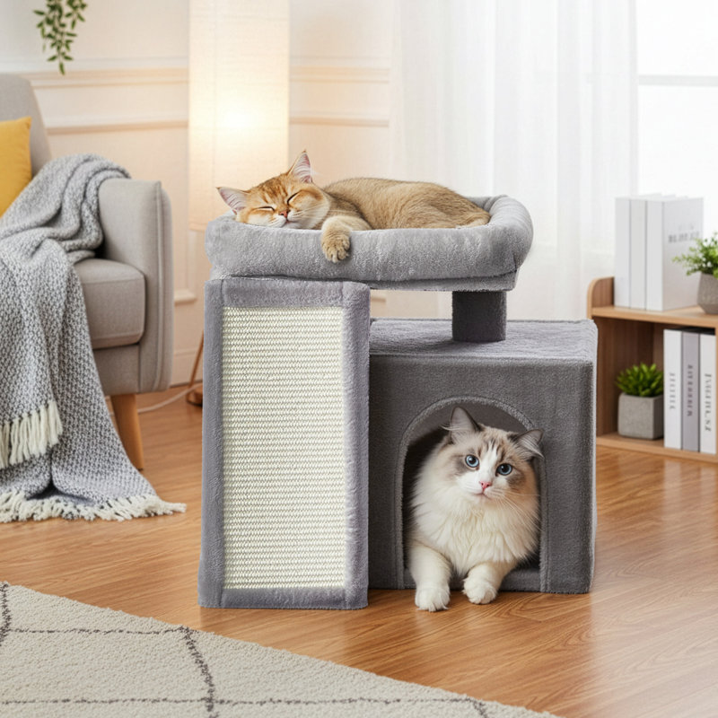 48cm H Cat Tree, Light Grey
