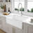 Reversible Ceramic Porcelain Farmhouse Kitchen Sink with Deep Single Bowl Design for Modern Home Renovations