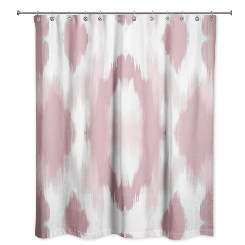 Rideau de douche simple abstrait, Rose