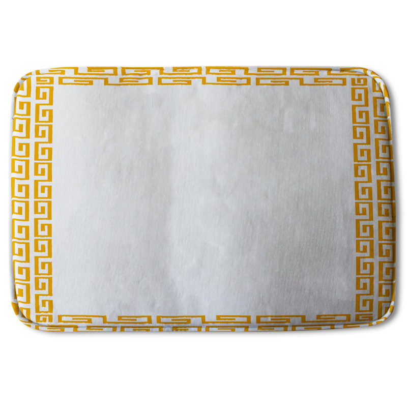 Graybridge Non-Slip Backing Bath Rug, Linear Gold Mat