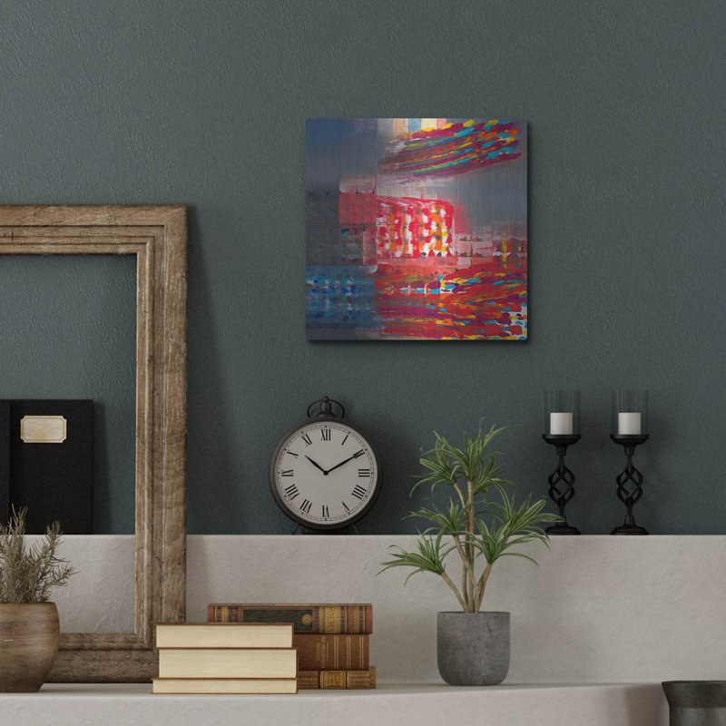 Orren Ellis «Color Storm» par Hooshang Khorasani, art mural en métal, H 12 po x l 12 po
