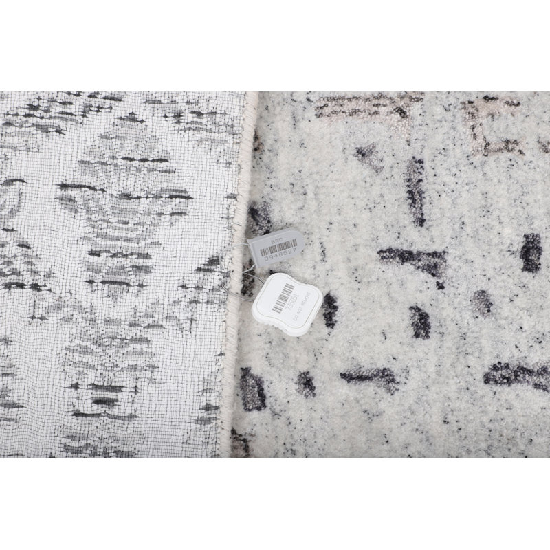 Tapis gris et multicolore noué à la main de haute qualité, Rectangle 8 pi 9 po x 11 pi 10 po