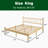 Eco-friendly Bamboo Platform Bed With Carved Headboard Elegant Turned Legs & Storage Clearance King Bed Frame-1655494230