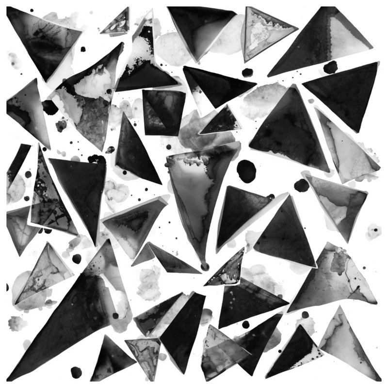 Édredon triangles à encre noire, Lit simple