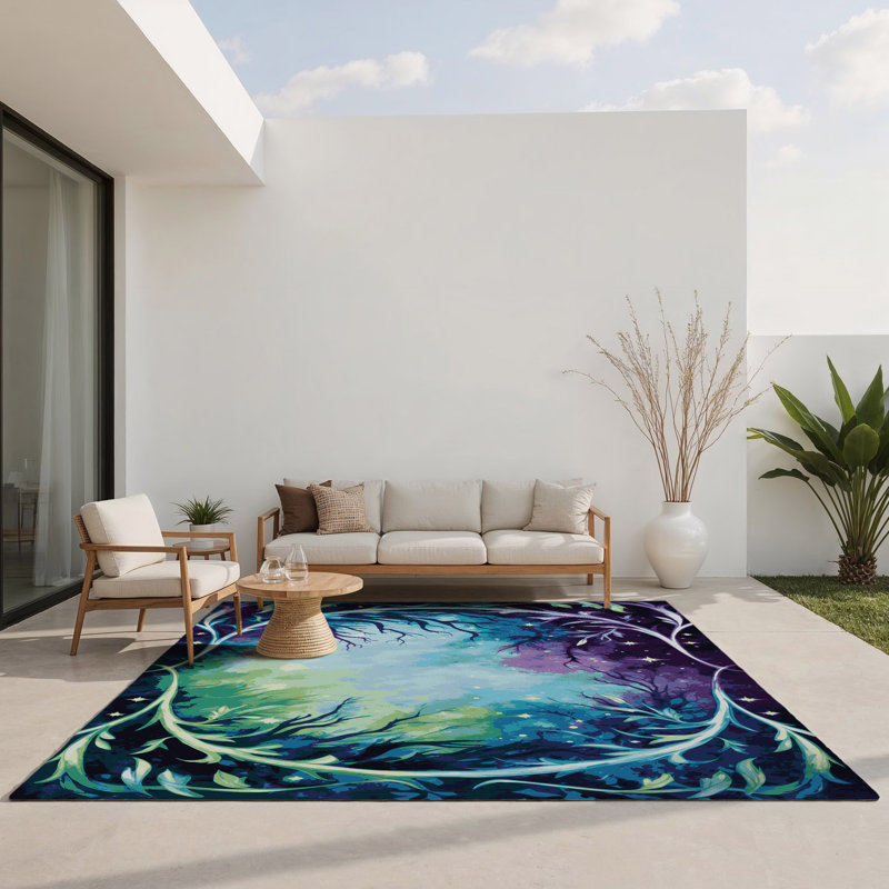 Starlit Thicket Indoor And Outdoor Area Rug, Rectangle 8' x 10'