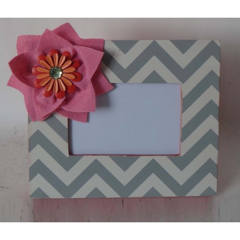 Cadre photo en mdf 4" x 6" fleur