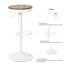Tabouret pivotant en bois massif Aigan