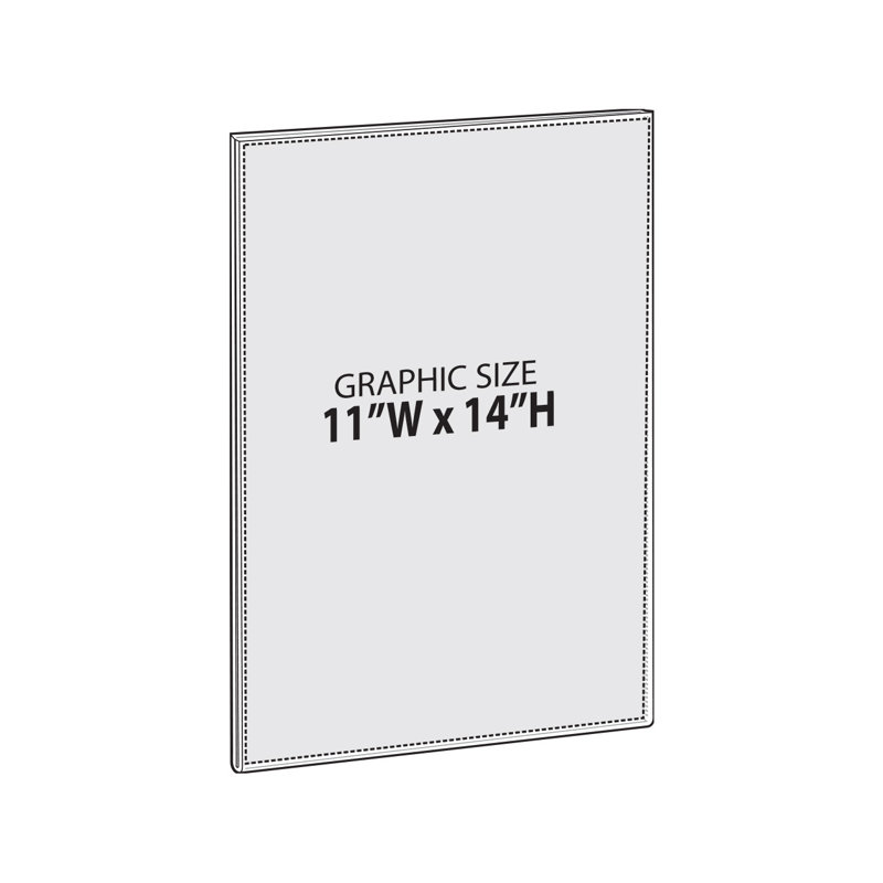 Clear Acrylic Magnetic Portrait Sign Holder Frames 11" x 14" - Set of 2