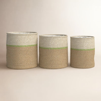 Fabric Decorative Basket - Set of 3