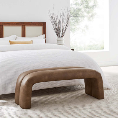Dax Faux Leather Bench