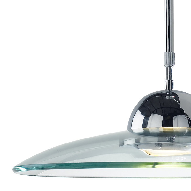 Bussey 1 - Light Polished Chrome Dome Pendant