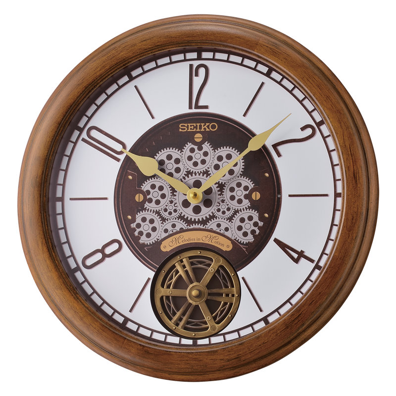 QXM611BLH Melodies In Motion Clock, Brown