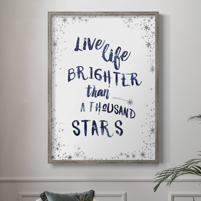 «A Thousand Stars», reproduction encadrée - bois massif