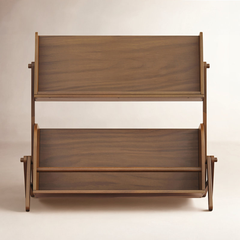 Tally 35.5" Book Caddy, Natural Walnut